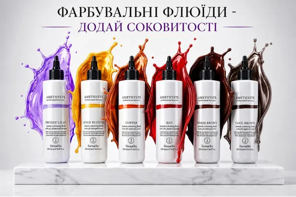 Онови колір волосся за 3 хвилини з Amethyste Instant Colouring Fluid    