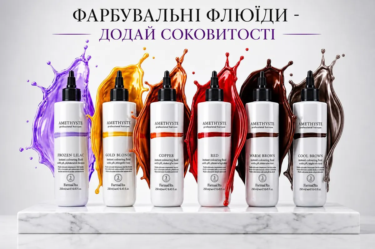 Онови колір волосся за 3 хвилини з Amethyste Instant Colouring Fluid    
